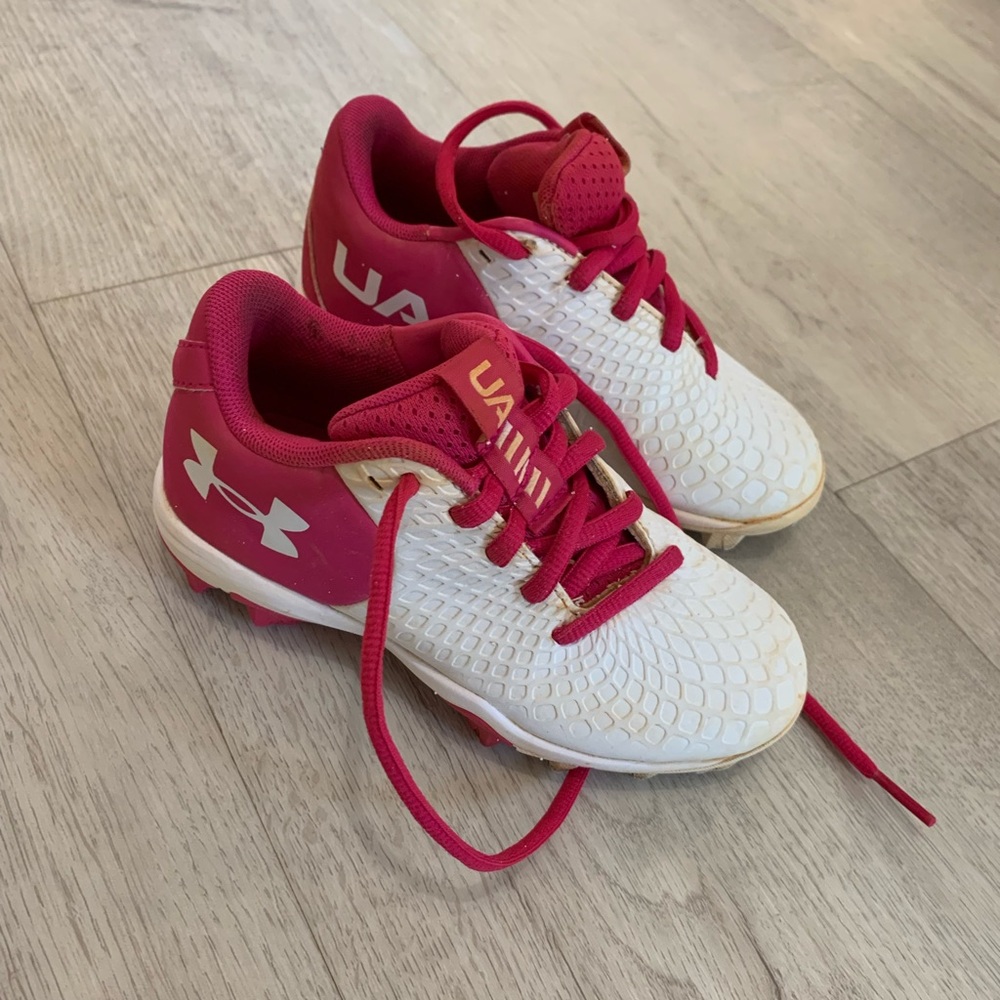 Under Armour Kids' Fuchsia and White Sneakers